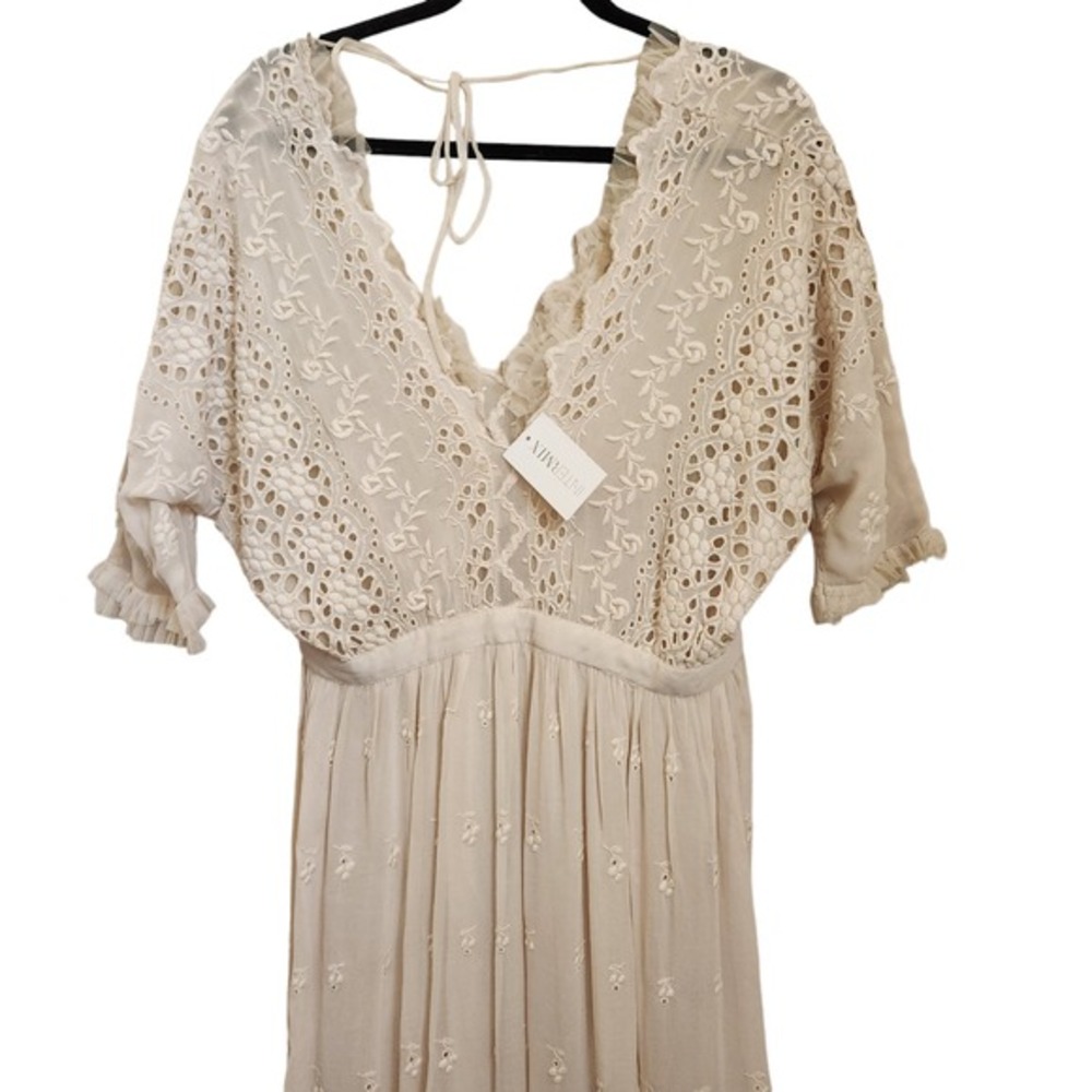 LoveShackFancy Delfina Crochet‎ Maxi Dress Women's 4 Boho Wedding Beach NWT - Picture 4 of 16